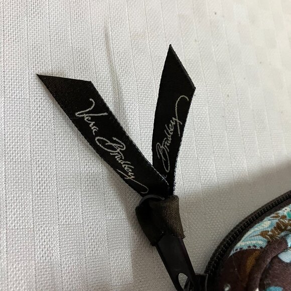 Vera Bradley Women's Java Blue Floral Print Zip Around Wallet Wristlet Clutch - Picture 2 of 8